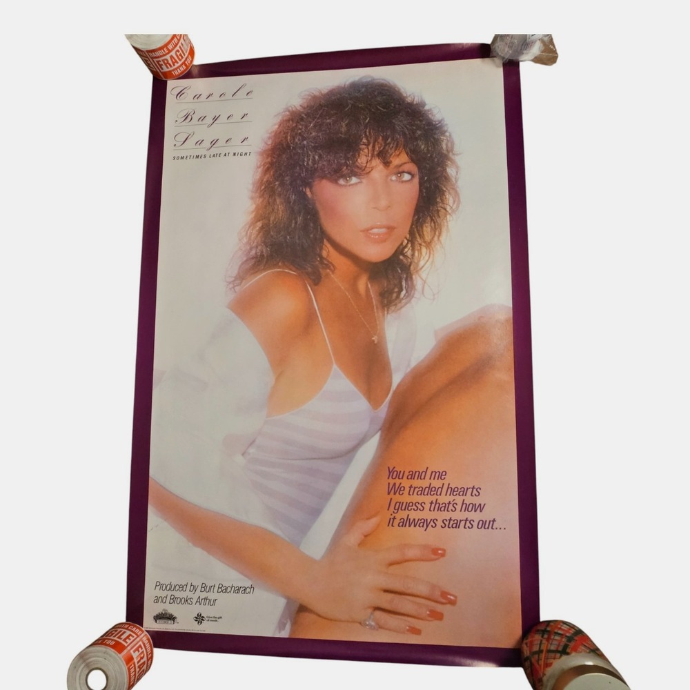 Carole Bayer Sager Sometimes Late At Night 23x35.5 Vintage 1981 Promo Poster
